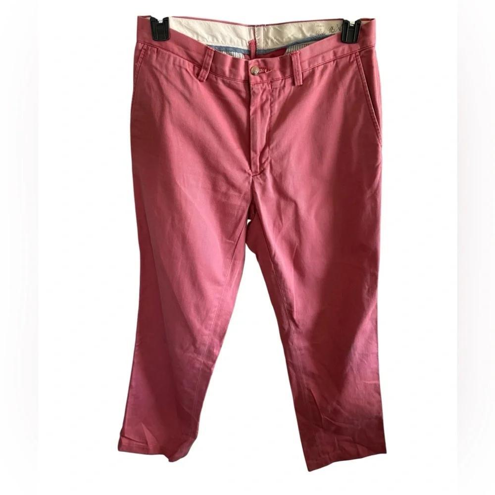 Polo Ralph Lauren Men's Straight-Fit Stretch Salmon Chino Pants Red Preppy 33/30